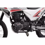 Dirt bike engine and frame side view