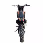Rear view of YKF dirt bike with knobby tire