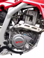 Close-up of BNAIKI Racing dirt bike engine