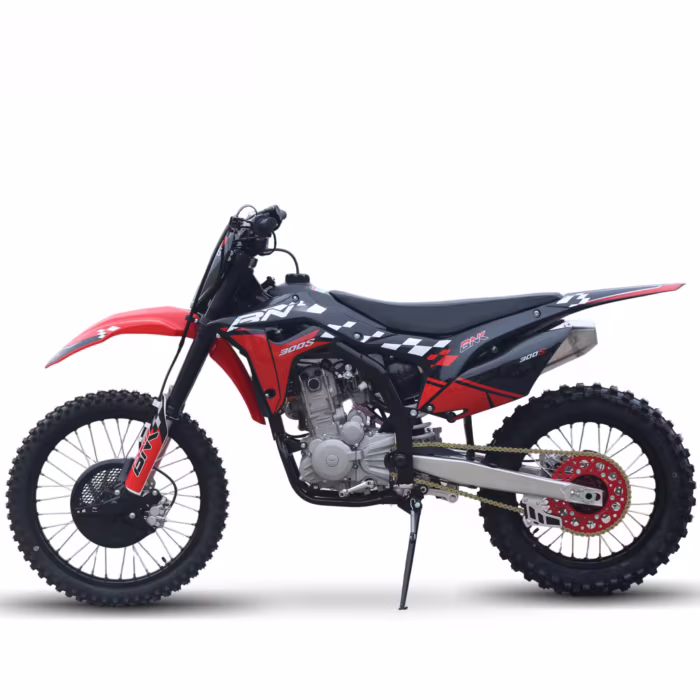 vista lateral da moto de motocross BNK 300S