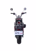 APE 125 motorcycle rear view with license plate