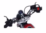 Motorcycle handlebar with digital speedometer and controls
