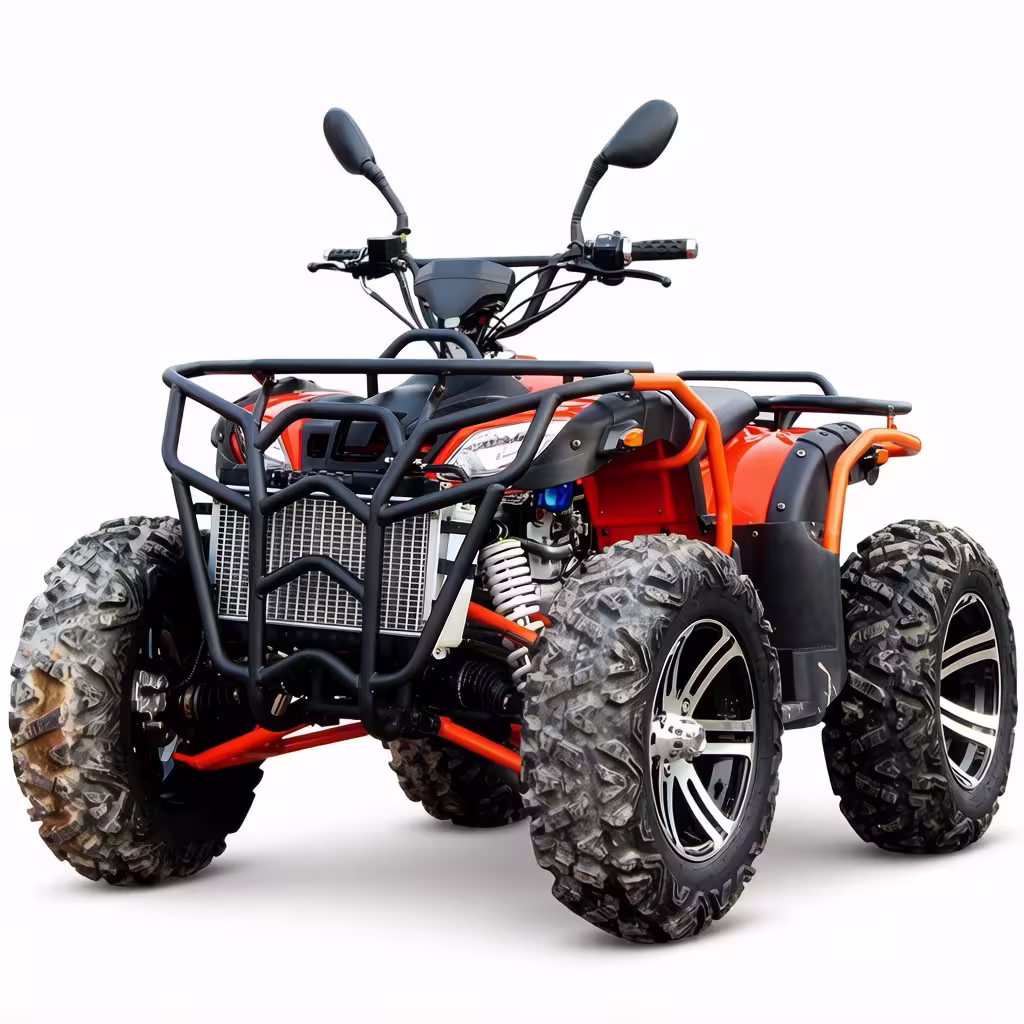 YKF-DGN 300 300cc 4x4 atv red and black quad bike with front bumper guard