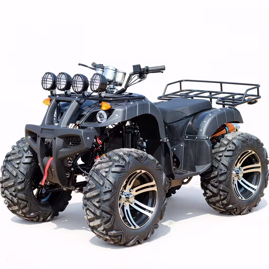 YKF-DGN IV 250cc quad black shaft drive ATV with rear cargo rack