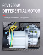 60V 1200W differential motor with wiring