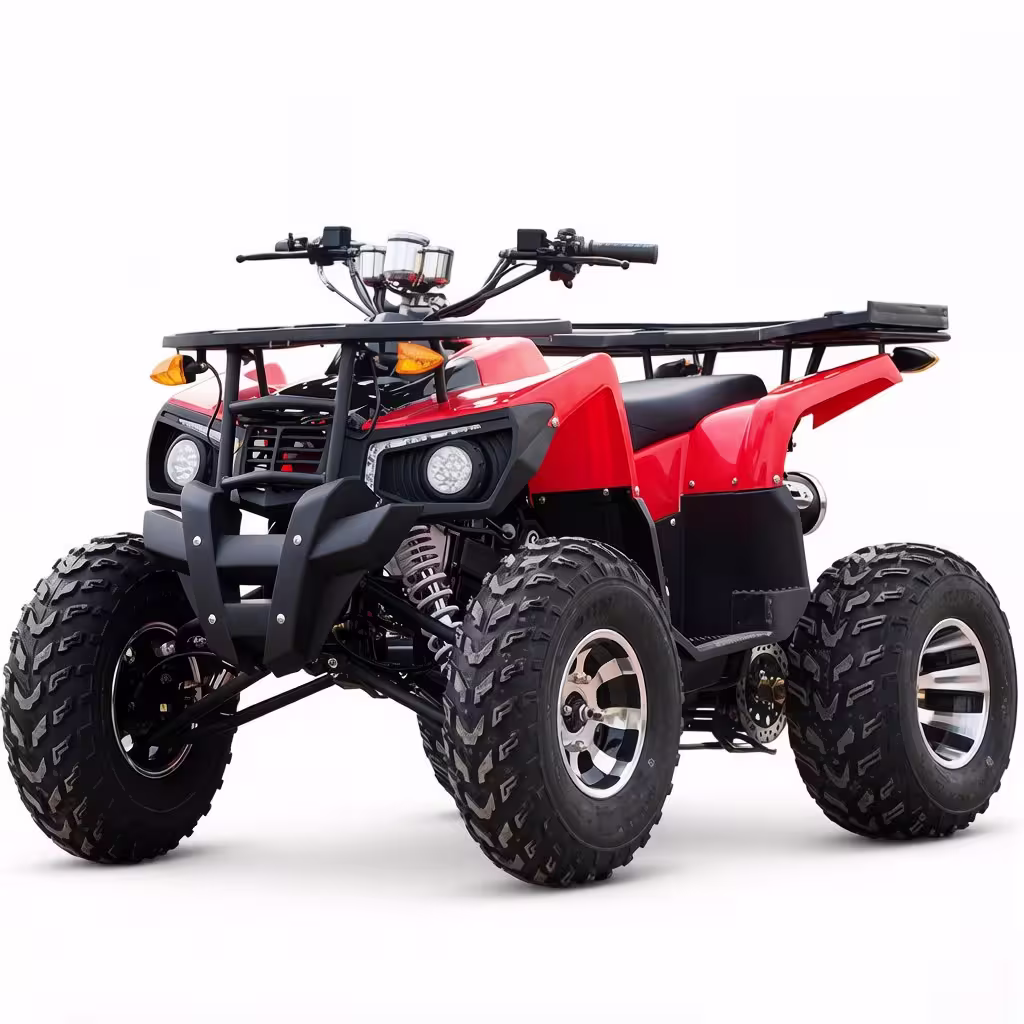 YKF-DZS 200 200cc four wheeler red utility ATV with front rack