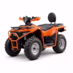 Quadriciclo YKF-F1 200 laranja com assento e encosto pretos.