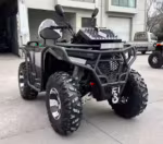 Black ATV quad bike with large off-road tires