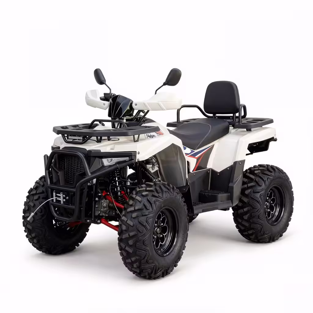 YKF-F1 350 350cc 4x4 atv white sport ATV with black accents and rugged tires