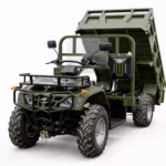 YKF-FT02 farm atv olive green 300cc utility quad with hydraulic dump cargo bed
