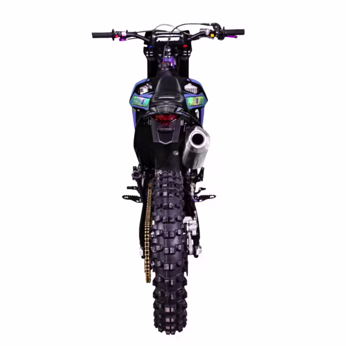 Vista traseira da dirt bike YKF-K1 NB300
