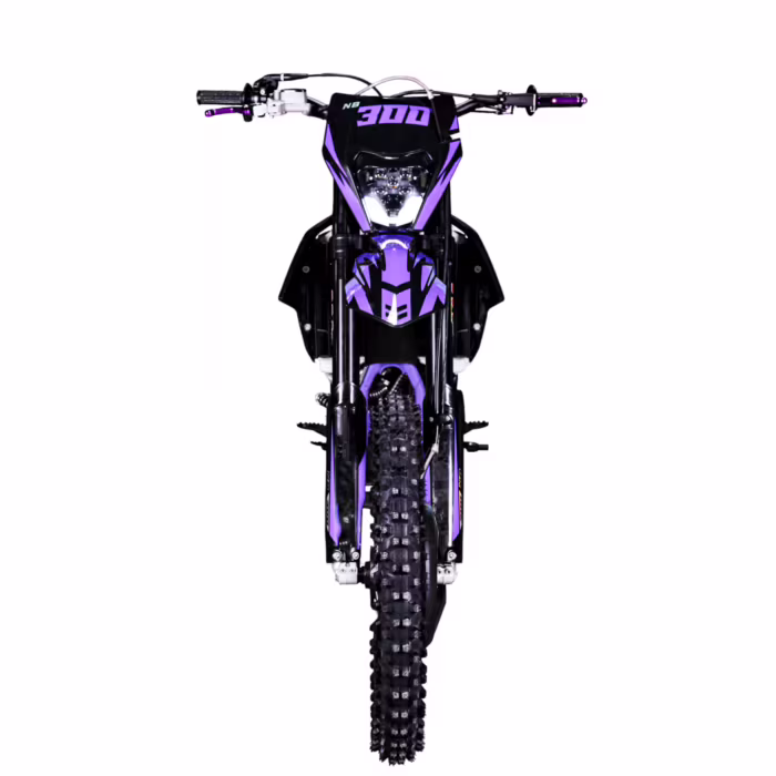 Vista frontal da dirt bike YKF-K1 NB300