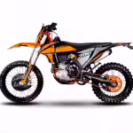 Orange and black YKF K1 NC300S dirt bike side view