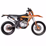 Orange and black YKF dirt bike side view