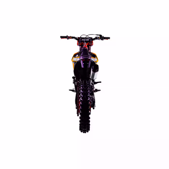 Vista traseira da moto de motocross YKF-K1 NC300S