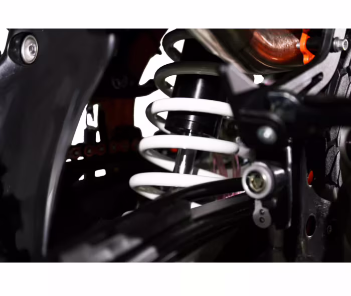 Amortecedor traseiro de motocicleta com mola helicoidal branca