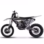 Black and white dirt bike side view