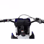 Dirt bike handlebar with controls and front suspension