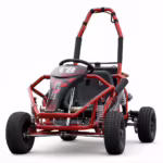 Red off-road go-kart with roll bar and number 18