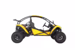 Yellow and black off-road go-kart side view