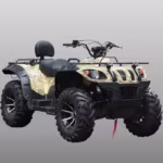 Camouflage utility ATV with large off-road tires