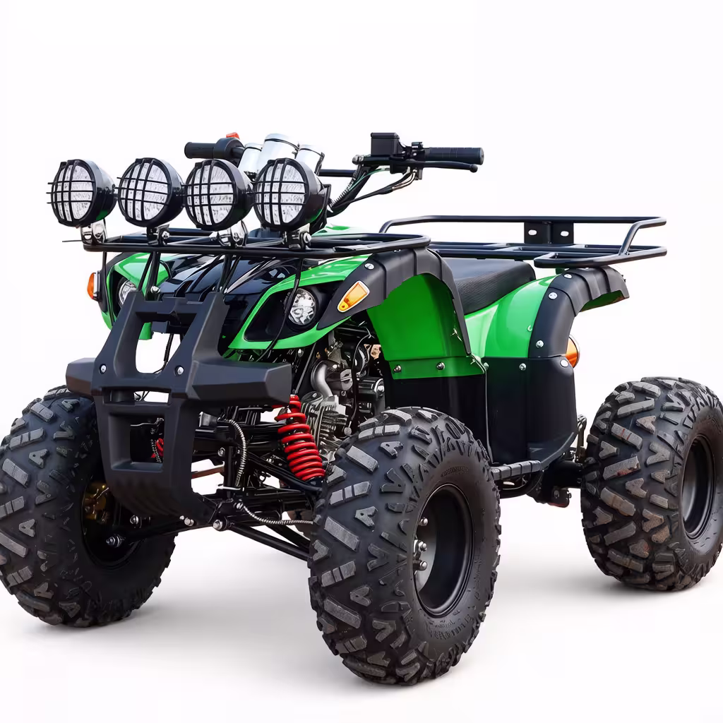 YKF-LB02 youth quad bike green 125cc ATV with four front lights