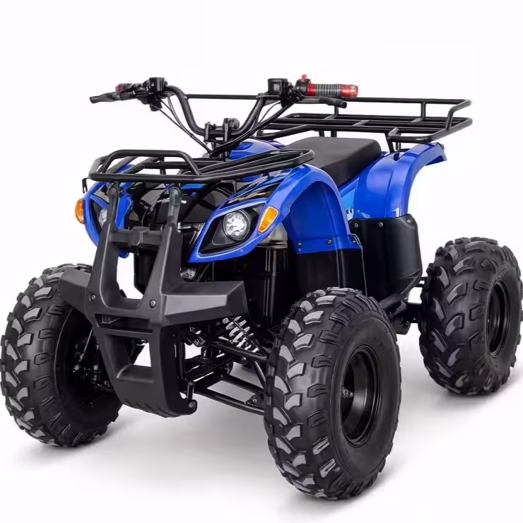 YKF-LB03 48v electric atv blue kids electric quad with front rack and large tires