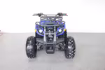 Blue ATV front view with black bumper
