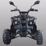 Front view of black ATV quad bike