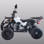 White and black ATV quad bike side view