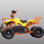 Yellow and orange electric ATV quad bike