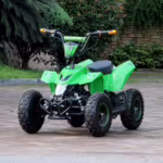 Green kids electric ATV quad bike