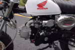 Honda Monkey motorcycle engine and fuel tank detail