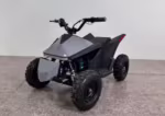 Compact black electric ATV with angular body design