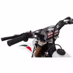Dirt bike handlebar with Renthal pad and controls
