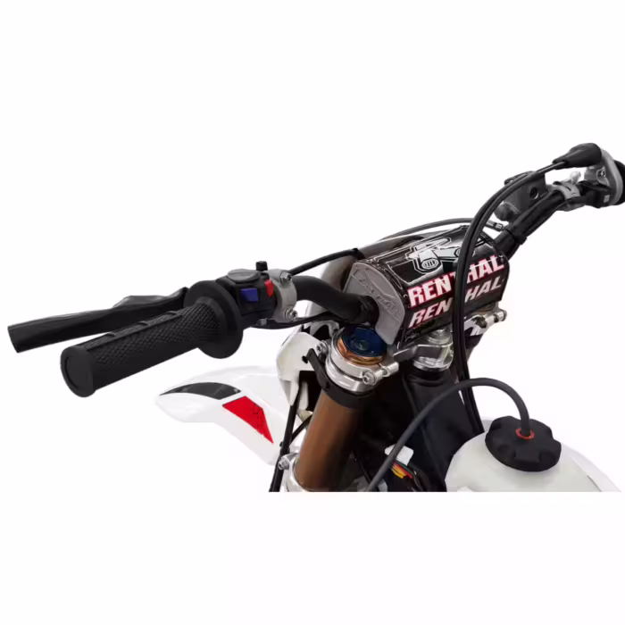 Guidão para motocross com almofada e comandos Renthal.