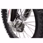 Motorcycle rear wheel brake system close-up