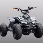 Black electric ATV quad bike front view