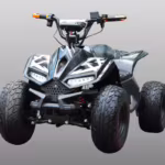 Black electric ATV quad bike front view