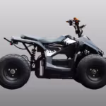 Black electric ATV quad bike side view