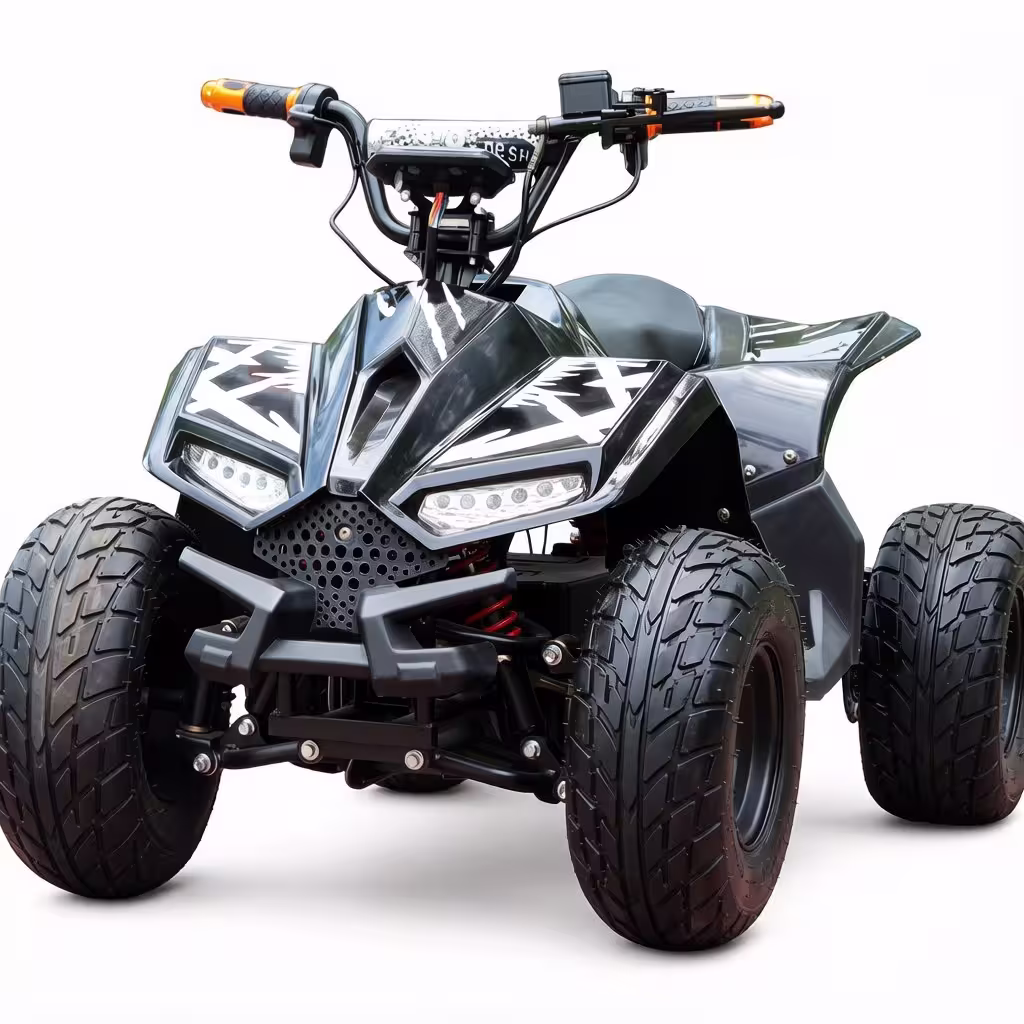 YKF-XLY01 500w electric atv black kids quad bike front view