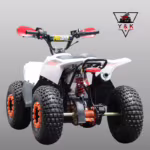 White mini ATV quad bike rear view