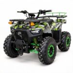YKF-XTL 125cc quad green and black camouflage youth ATV with large tires
