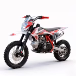 Red and white SFMotor dirt bike with number 05