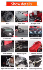 ATV vehicle features and components detail collage