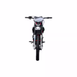 Front view of gray dirt bike