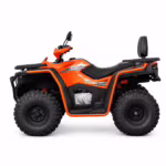 Orange utility ATV side view