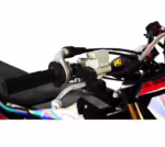 Motorcycle handlebar with brake master cylinder and controls