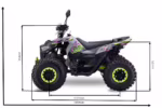 YKF-BL ATV side view with dimensions