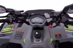 ATV digital dashboard with speedometer and controls